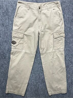 Harley Davidson Cargo Khaki Men’s Pants Motorcycle Size 33x32